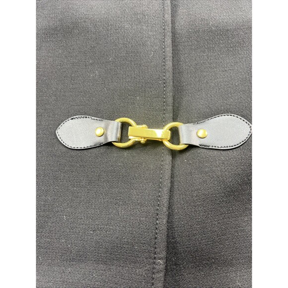 NWT Tahari Arthur S. Levine  Women’s Black Long Jacket Trench Coat Size 10 - Picture 8 of 16